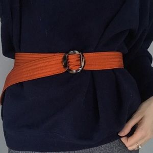 J Crew Ribbon Belt with Tortoise Shell Buckle